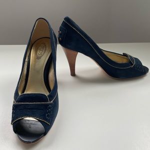 Tods wheel suede color blue